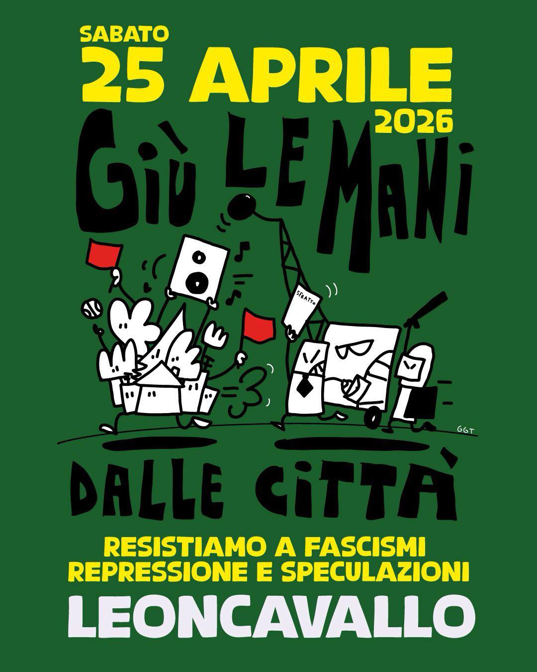 25 APRILE 2025 – GIÙ LE MANI DALLE CITTÀ
