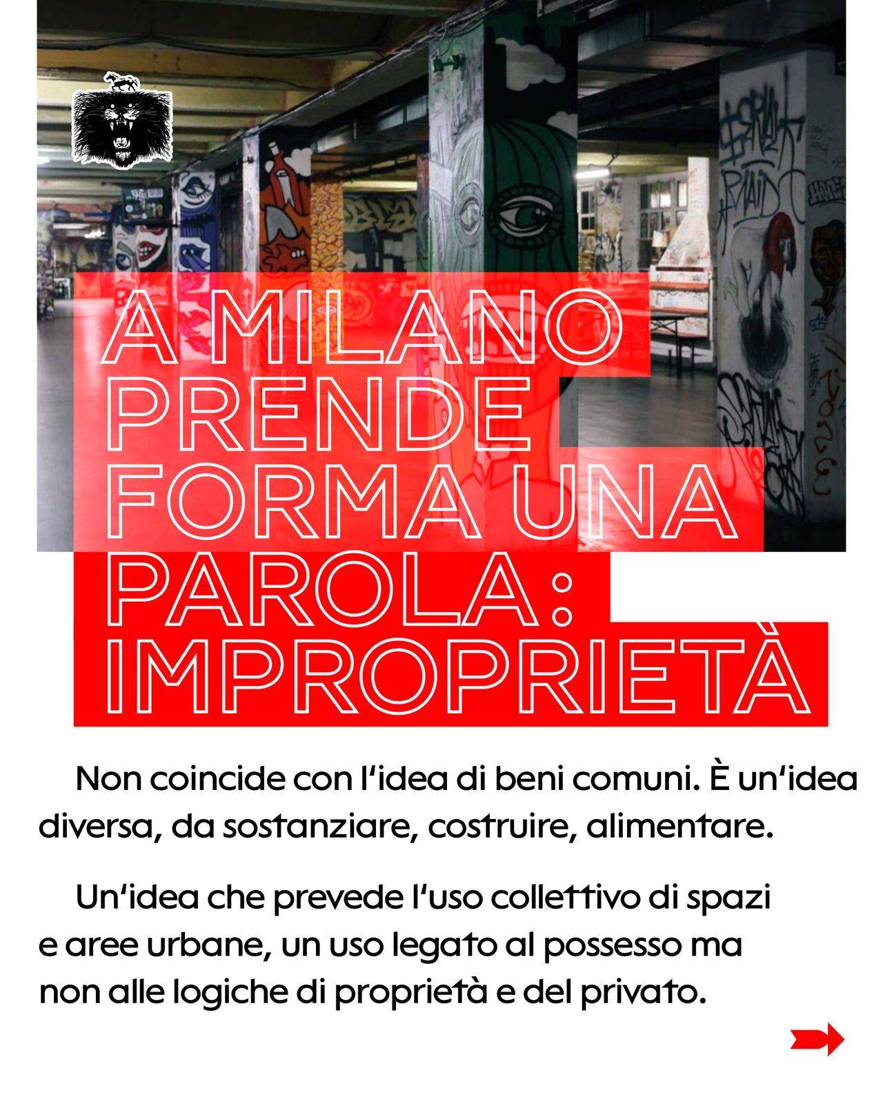 A MILANO PRENDE FORMA UNA PAROLA: IMPROPRIETÀ